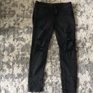 Black faded jeans